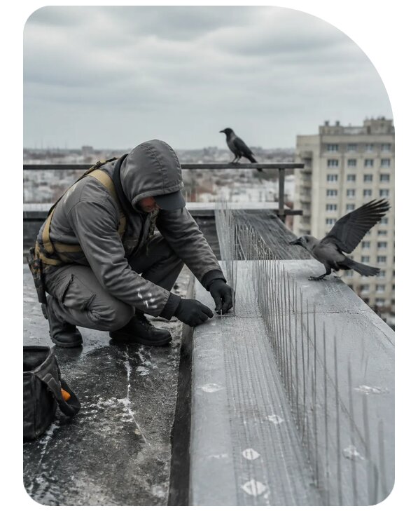 Защита от ворон под ключ в Бугуруслане по цене от 5095 р. | Сенат-Бгр